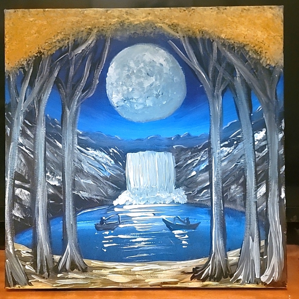 12 X 12 inch acrylic painting on canvas